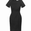 Womens Short Sleeve Dress-Charcoal