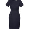 Womens Short Sleeve Dress-Navy