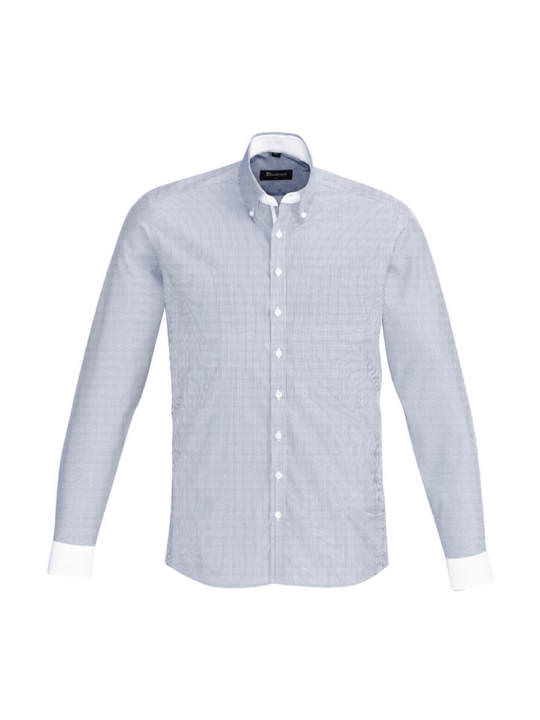 Mens Fifth Avenue Long Sleeve Shirt-Patriot Blue