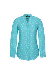 Womens Juliette Spot Print Blouse-Aqua