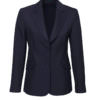 Womens Longline Jacket-Navy