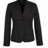 Womens Short Jacket with Reverse Lapel-Black