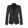 Womens 2 Button Mid Length Jacket-Charcoal