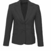 Womens Short-Mid Length Jacket-Charcoal