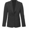 Womens Longline Jacket-Charcoal