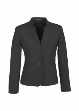 Womens Short Jacket with Reverse Lapel-Charcoal