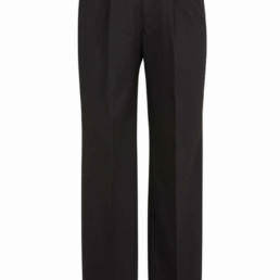 Mens One Pleat Pant Stout-Black