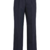 Mens One Pleat Pant Stout-Navy