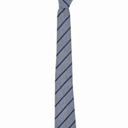 Mens Single Contrast Stripe Tie-Patriot Blue