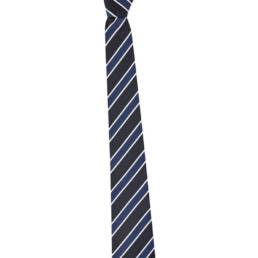 Mens Wide Contrast Stripe Tie-Patriot Blue