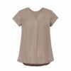 Womens Kayla V-neck Pleat Blouse-Moose