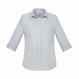 Womens Charlie 3/4 Shirt-Silver Chambray