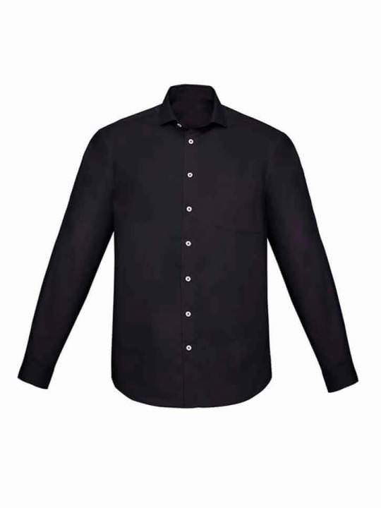Mens Charlie Classic Fit L/S Shirt-Black