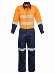 Mens Rugged Cooling Taped Overall-orange