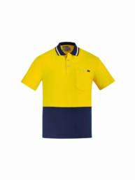 Mens Hi Vis Cotton S/S Polo-yellow