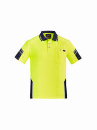 Mens Reinforced Hi Vis Squad S/S Polo-yellow