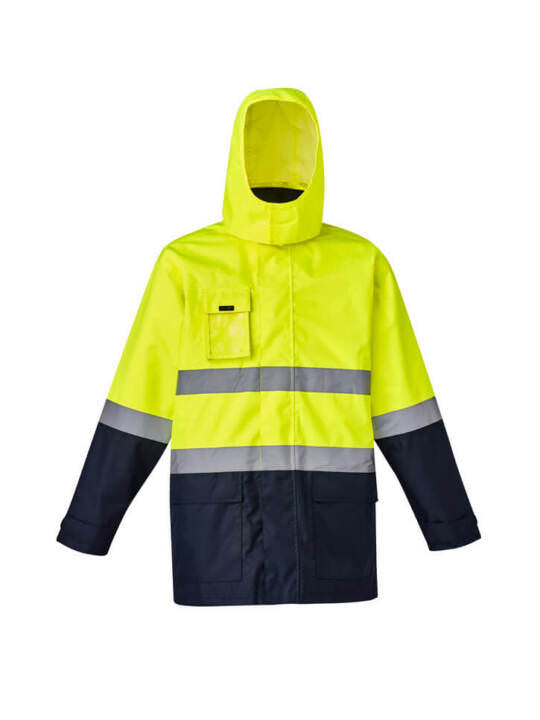 Mens Hi Vis Basic 4 in 1 Waterproof Jacket-yellow