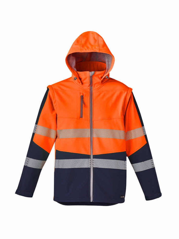 Unisex 2 in 1 Stretch Softshell Taped Jacket-orange