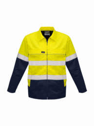 Mens Hi Vis Cotton Drill Jacket-yellow