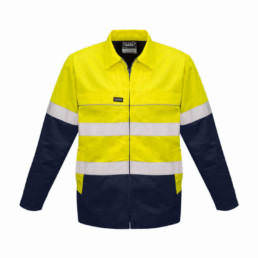 Mens Hi Vis Cotton Drill Jacket-yellow