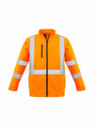 Unisex Hi Vis 2 in 1 X Back Soft Shell Jacket-orange