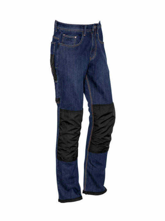 Mens Heavy Duty Cordura® Stretch Denim Jeans-navy