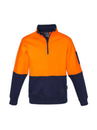 Unisex Hi Vis Half Zip Pullover-orange