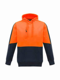 Unisex Hi Vis Pullover Hoodie-orange