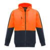 Unisex Hi Vis Full Zip Hoodie-orange