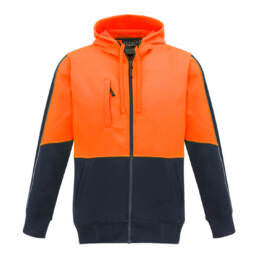 Unisex Hi Vis Full Zip Hoodie-orange