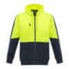 Unisex Hi Vis Full Zip Hoodie-yellow