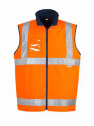 Mens Hi Vis Lightweight Fleece Lined Vest-orange