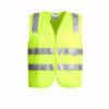 Unisex Hi Vis Full Zip Vest-yellow