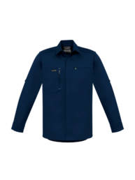 Mens Streetworx L/S Stretch Shirt-navy