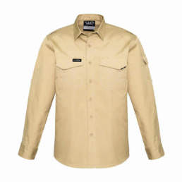 Mens Rugged Cooling Mens L/S Shirt-light brown