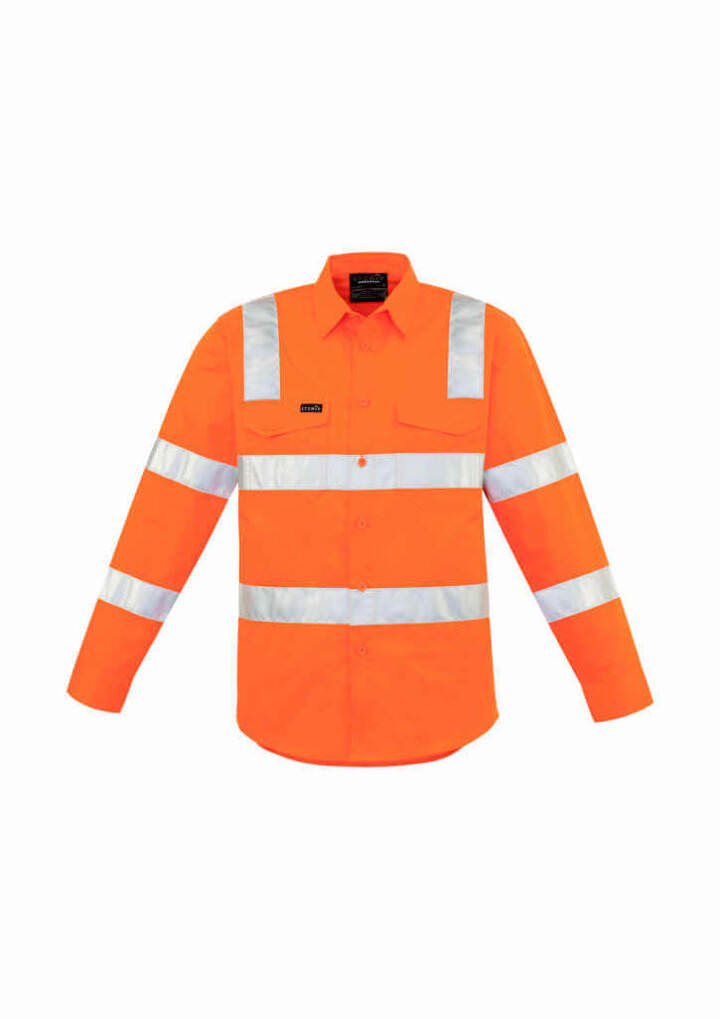 Mens Bio Motion Vic Rail Shirt-orange