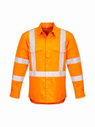 Mens Hi Vis X Back Taped Shirt-orange