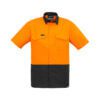 Mens Rugged Cooling Hi Vis Spliced S/S Shirt-orange