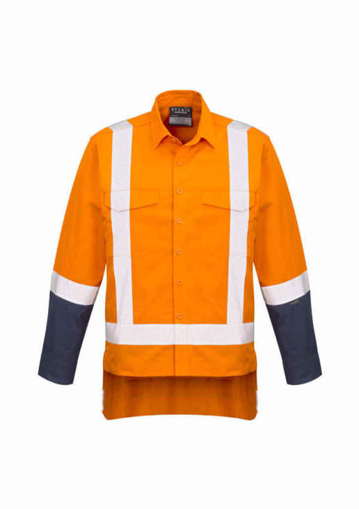 Mens Rugged Cooling TTMC-W17 Work Shirt-orange