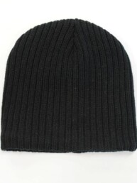 B003 Headwear24 Cable Knit Fleece Beanie - Black